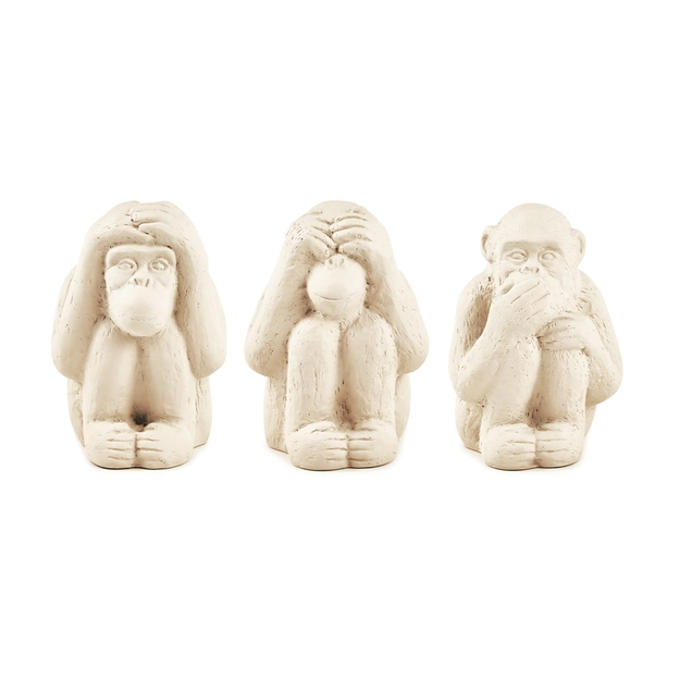 Kit Decorativo em Cimento Macaco