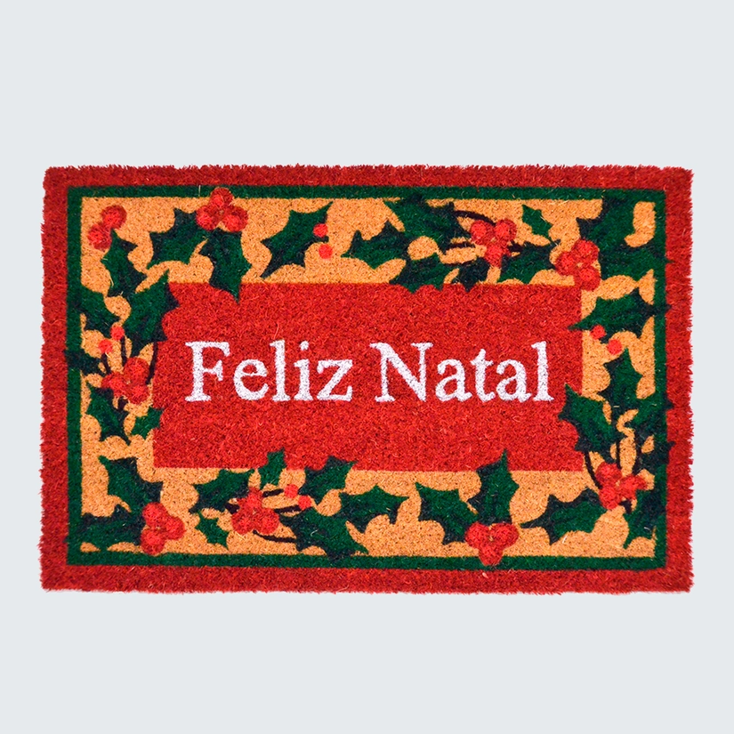 Capacho em Fibra de Coco Feliz Natal