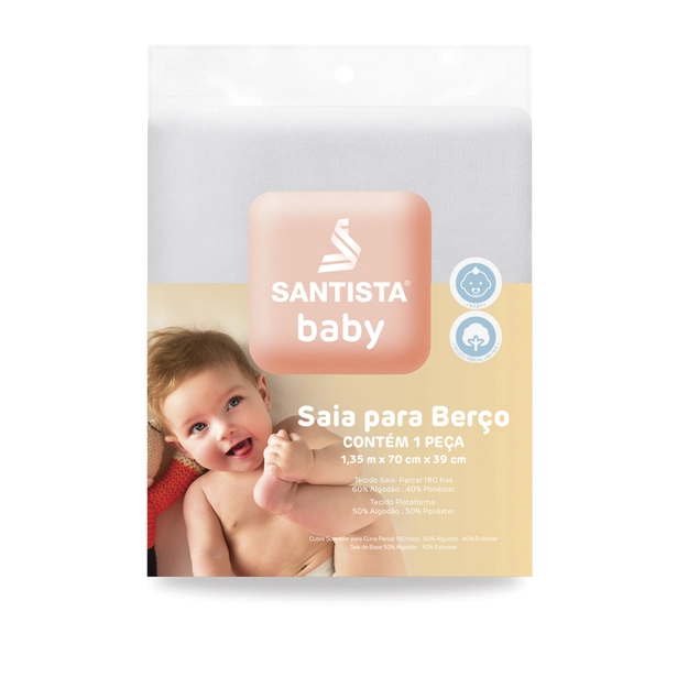 Saia para Cama Box Percal Baby