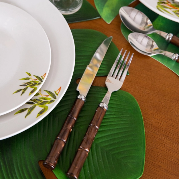 Faqueiro em Inox Bambu Lux 24 Peças