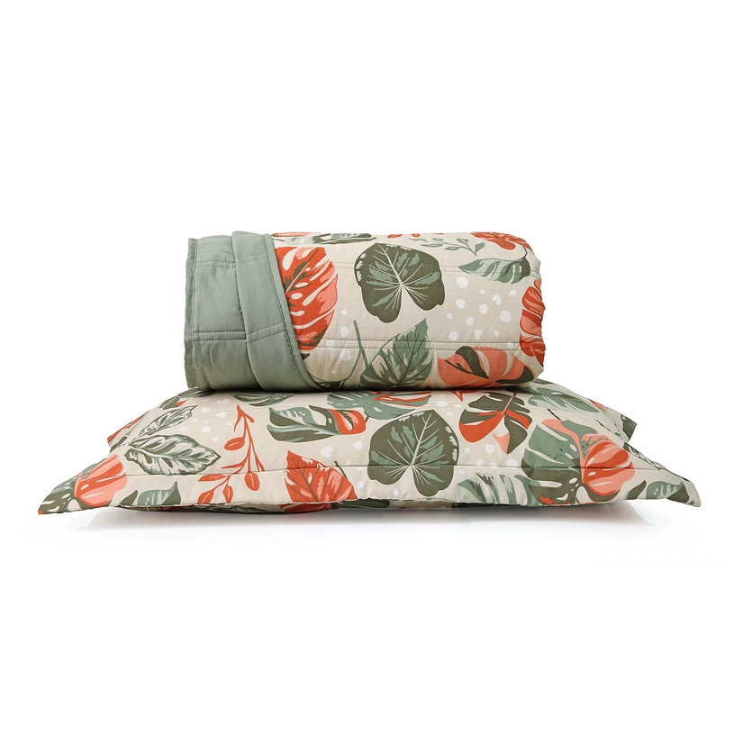 Kit Colcha Percal Natureza