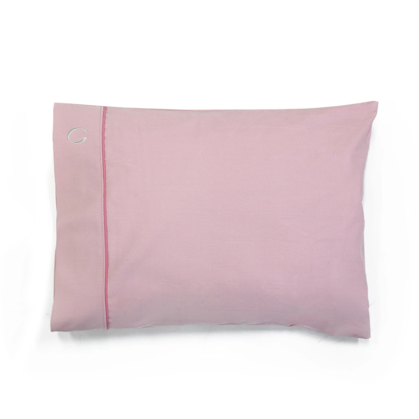 Fronha com Vivo Aplicado Toque de Cetim Percal 180 Fios 100% Algodão Monograma G