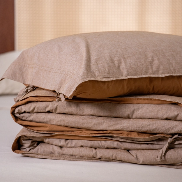 Kit Capa de Edredom Chambray Fio Tinto Bergamo