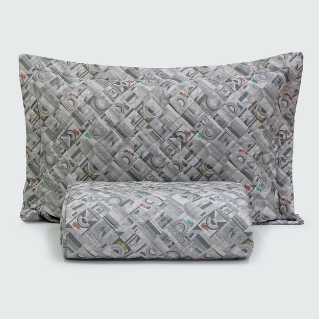 Kit Colcha Cetim Blocks