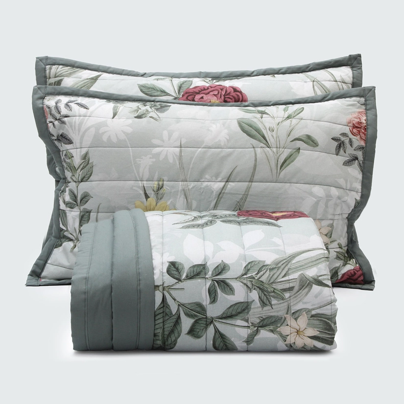 Kit Colcha Matelassê Percal Dupla Face Marie