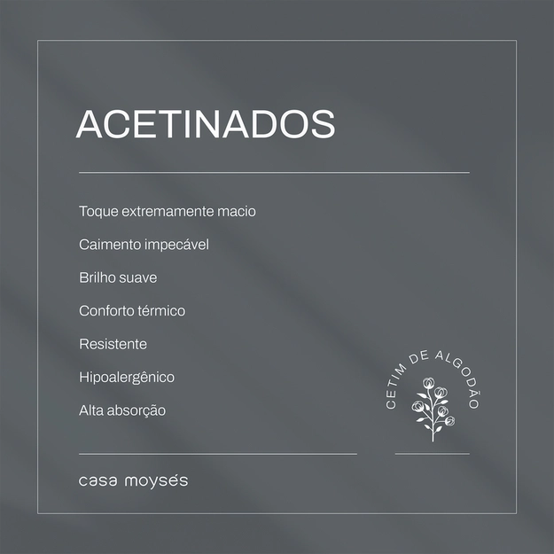 Kit Capa de Edredom Cetim 210 Fios 100% Algodão Bartho