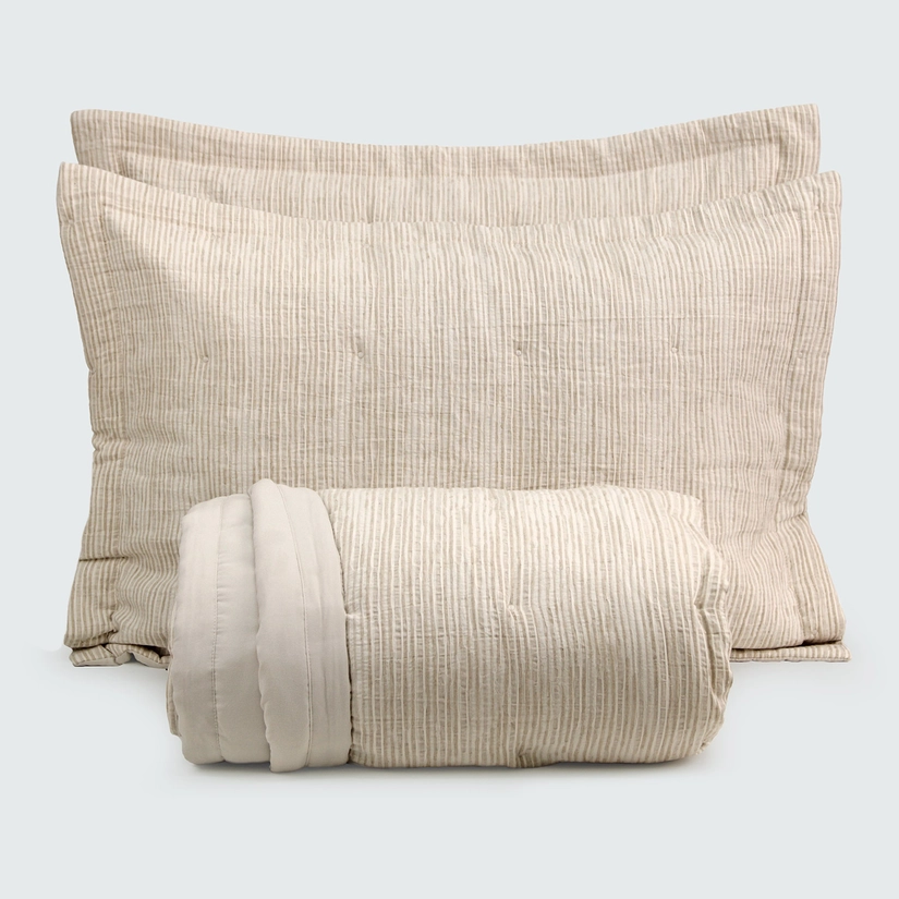 Kit Colcha Jacquard Bergamo