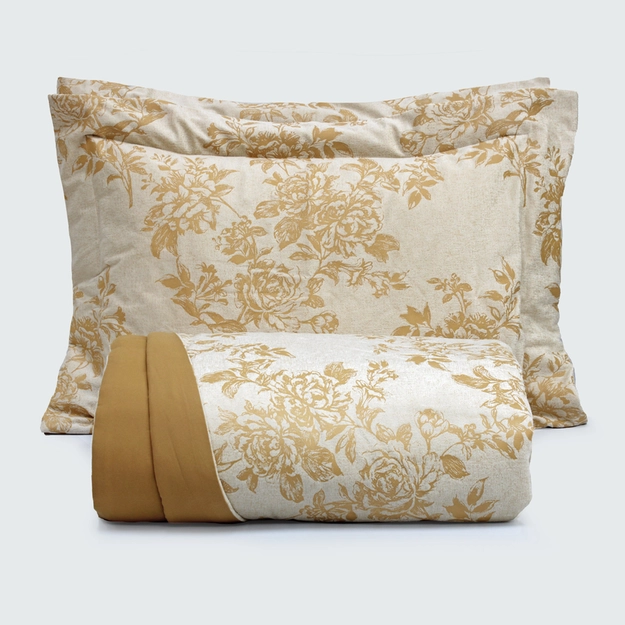 Kit Colcha Micromink Matelassê Aurora