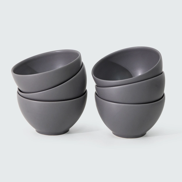 Jogo de Bowls em Stoneware Charcoal 6 Peças