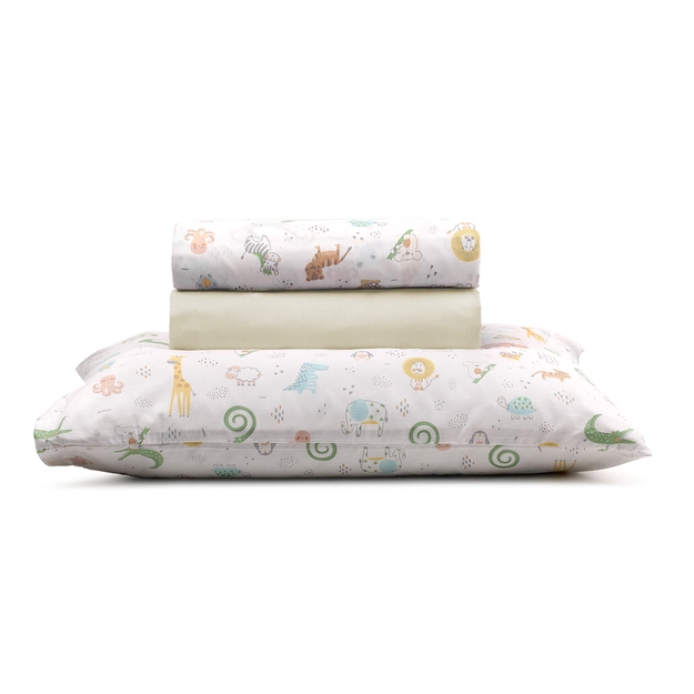 Jogo de Lençol com Bainha e Ourela 100% Algodão Selva