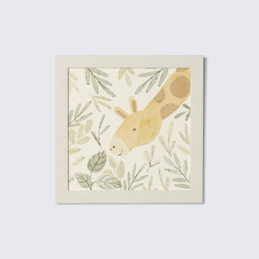 Quadro com Moldura e Vidro Giraffe