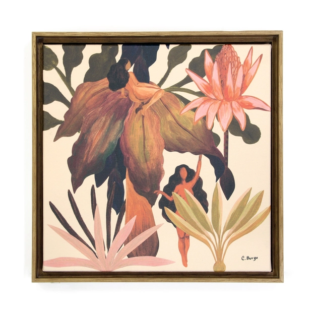 Quadro com Moldura de Madeira Mátria por Carol Burgo