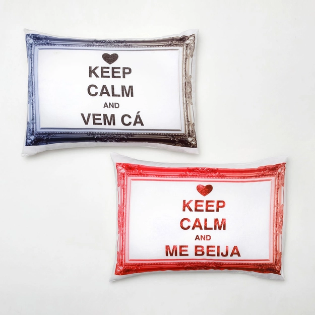 Porta-travesseiro Percal Keep Calm