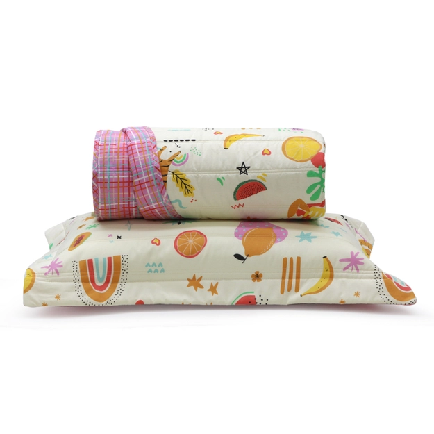Kit Colcha Matelassê Dupla Face Frutaria