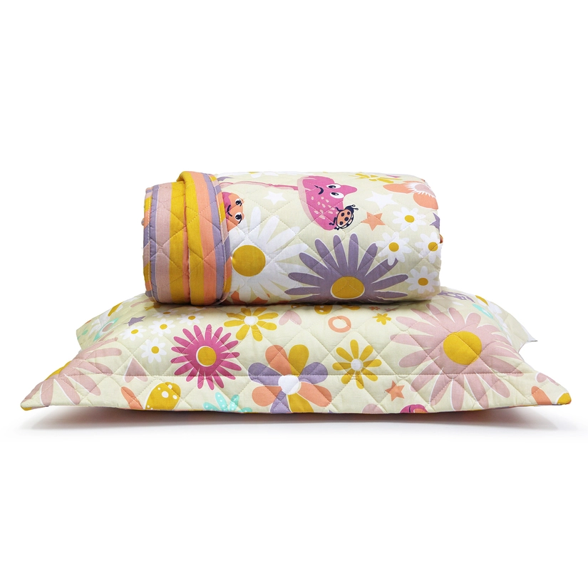 Kit Colcha Matelassê Dupla Face Margarida