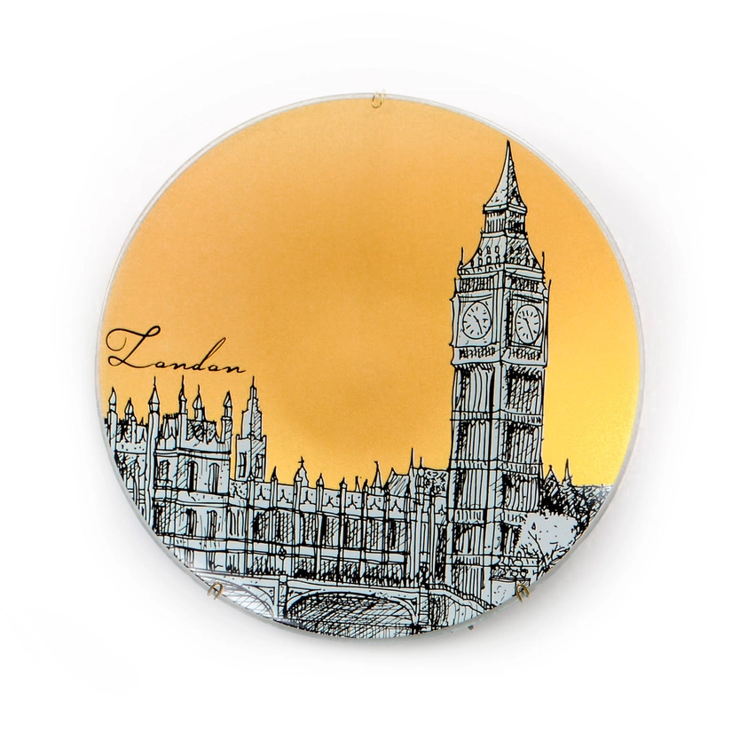 Prato Decorativo em Vidro London