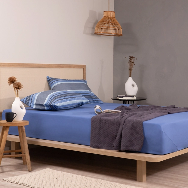 Lençol com Elástico + Fronha Micro Percal Toque de Seda Alban