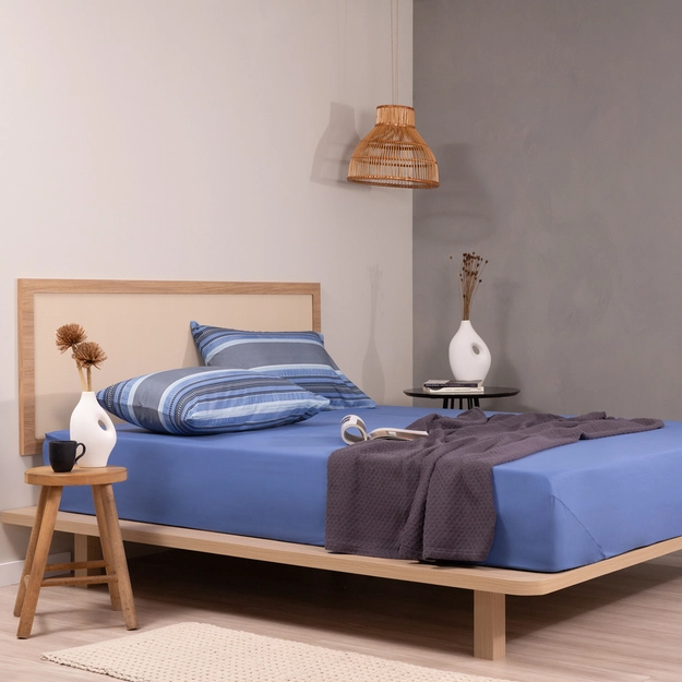 Lençol com Elástico + Fronha Micro Percal Toque de Seda Alban
