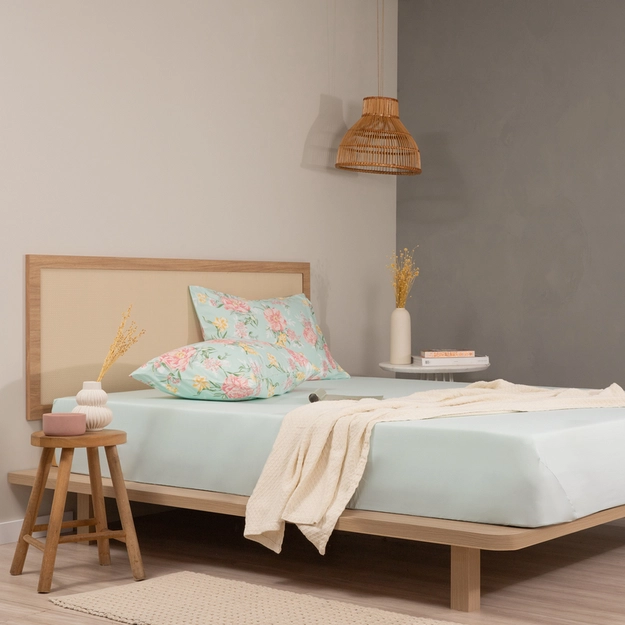 Lençol com Elástico + Fronha Micro Percal Toque de Seda May