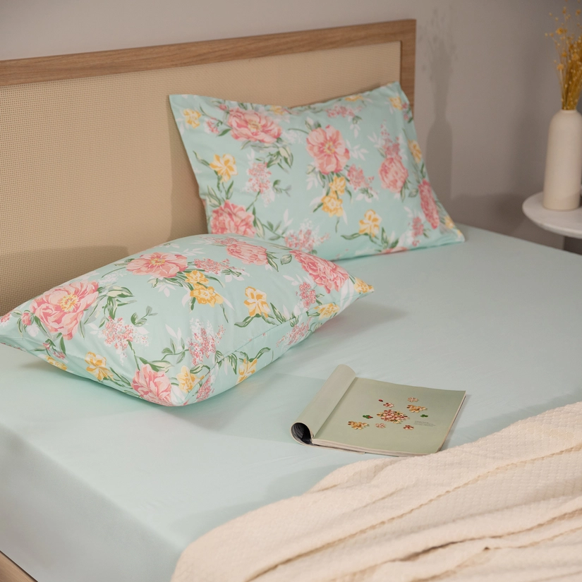 Lençol com Elástico + Fronha Micro Percal Toque de Seda May