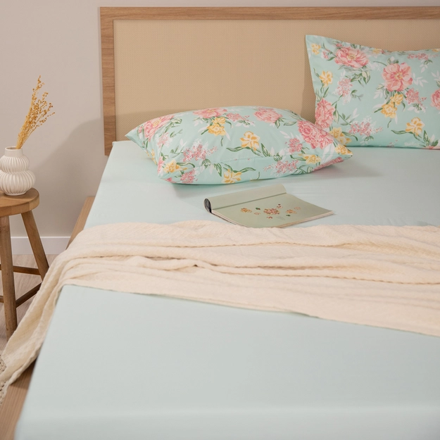 Lençol com Elástico + Fronha Micro Percal Toque de Seda May