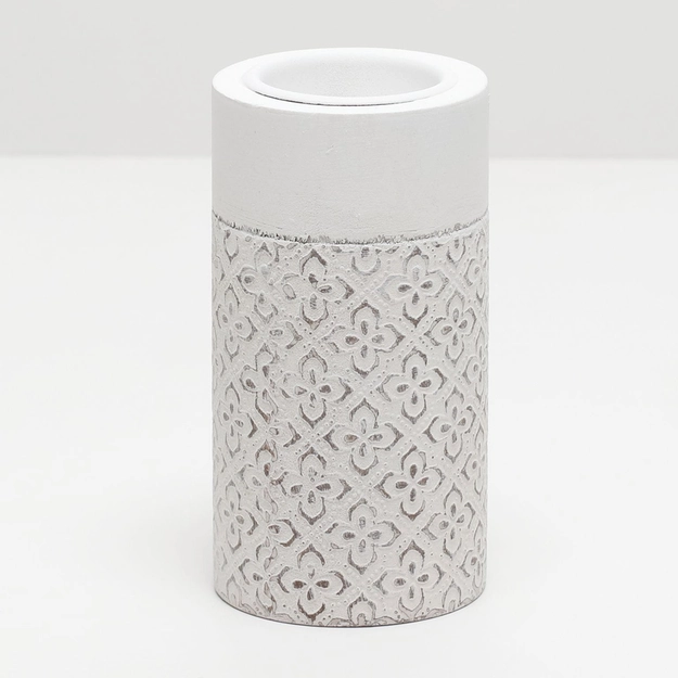 Porta-vela com Moldura Ornamental