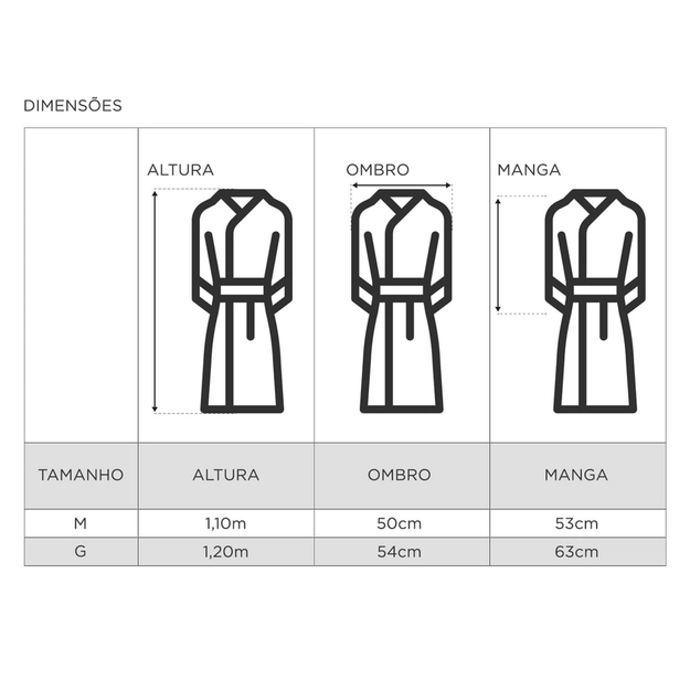 Roupão em Microfibra Relevos