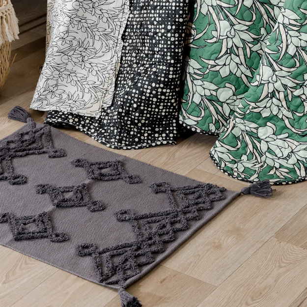 Tapete Antiderrapante Jacquard Tassel