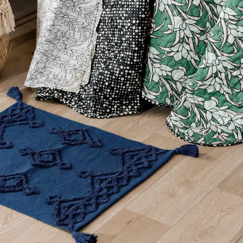 Tapete Antiderrapante Jacquard Tassel