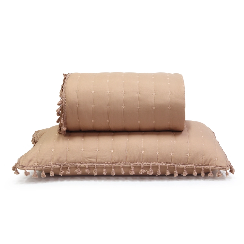 Kit Colcha Micromatelassê Tassel Boho