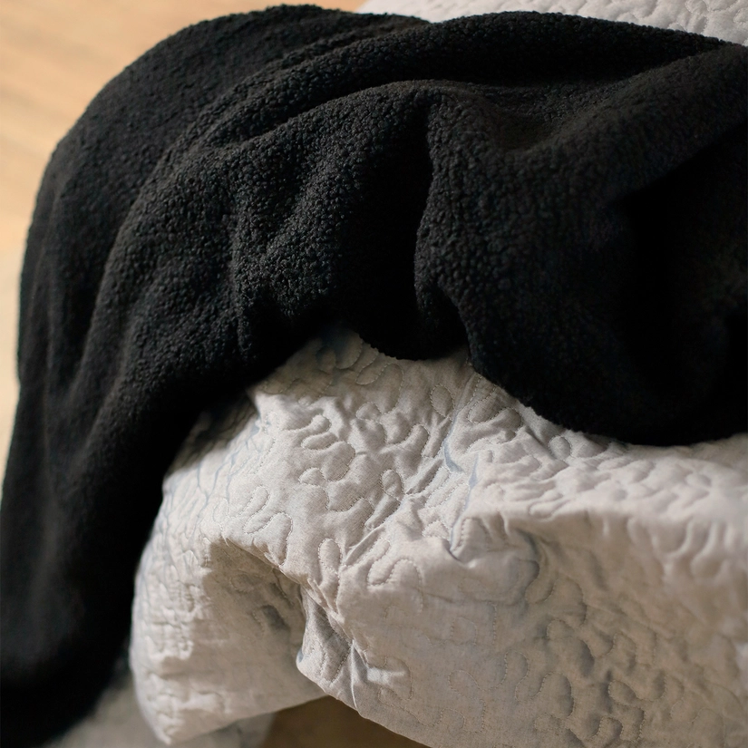 Manta Microflanelada Bouclé Alasca