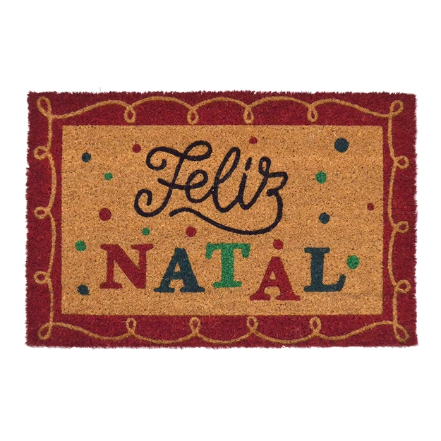 Capacho Fibra de Coco Feliz Natal