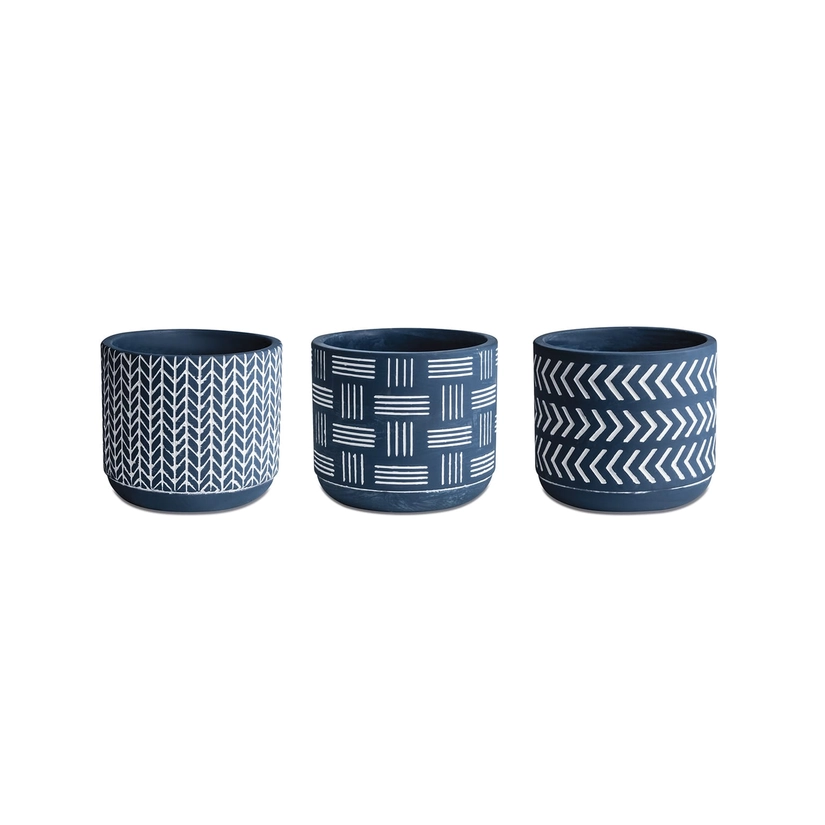 Kit de Cachepots de Cimento Alpes