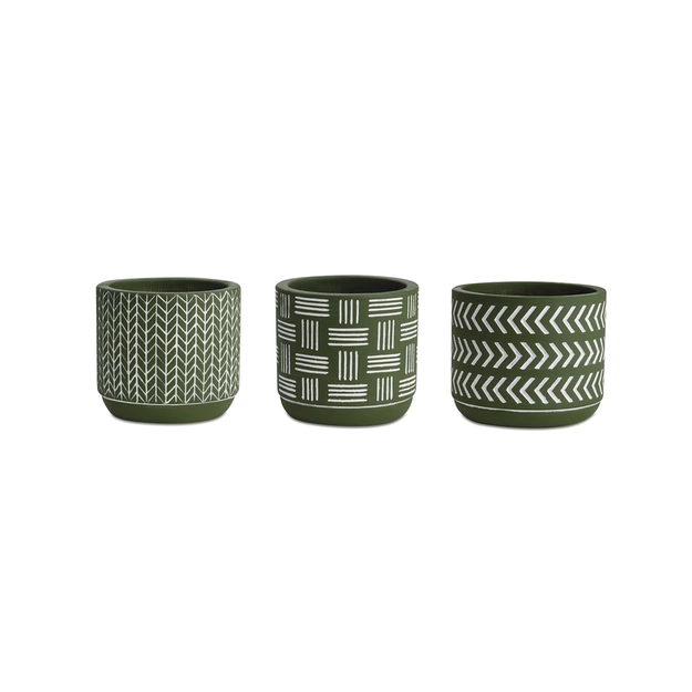 Kit de Cachepots de Cimento Alpes