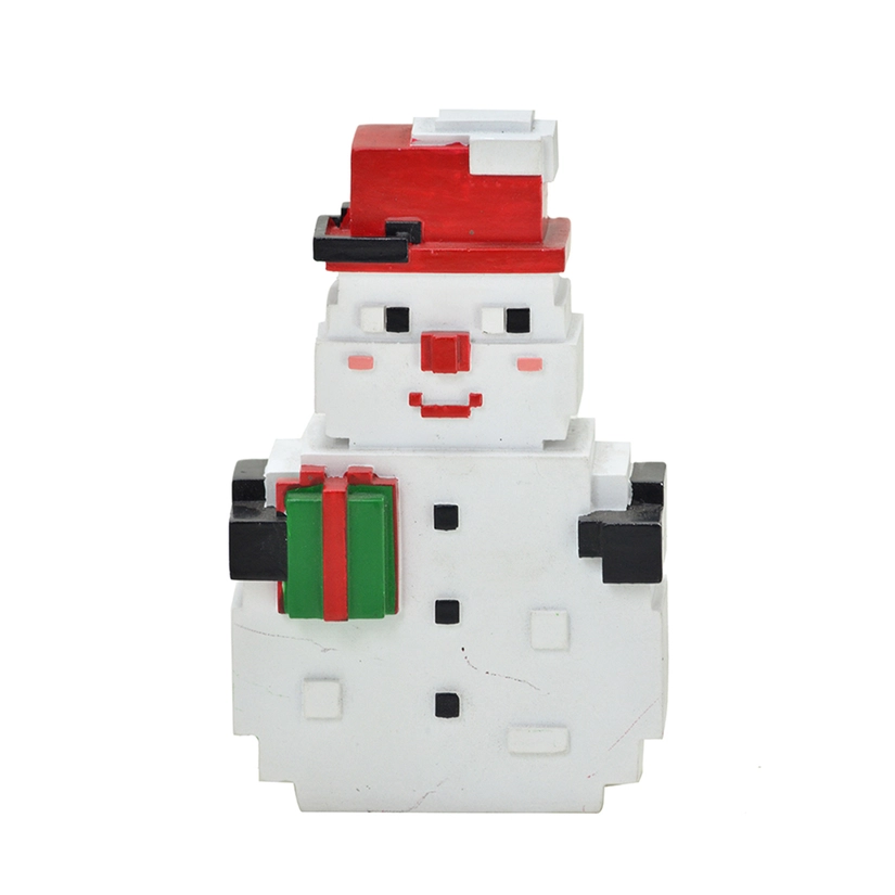 Enfeite de Natal Boneco de Neve Pixel