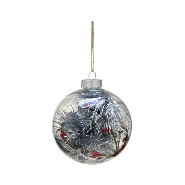 Jogo de Bolas de Natal Silver 5 Peças