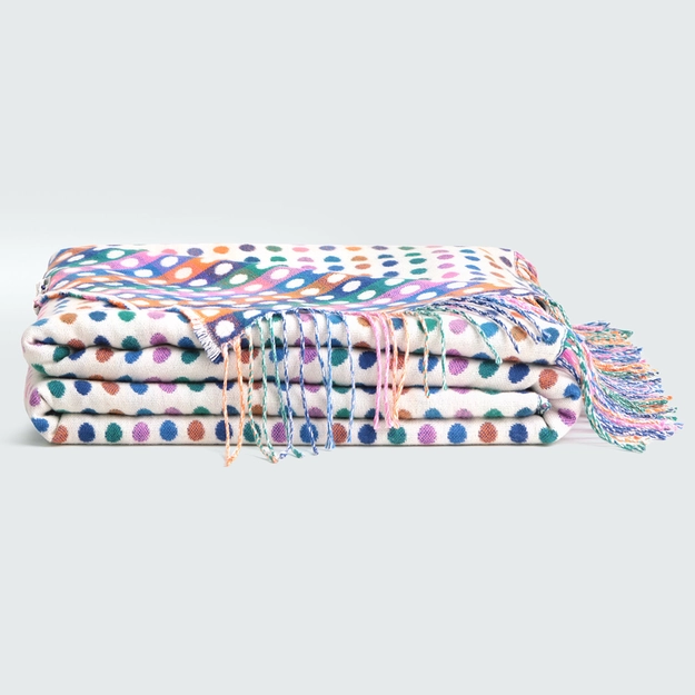Manta Jacquard com Franjas Viva