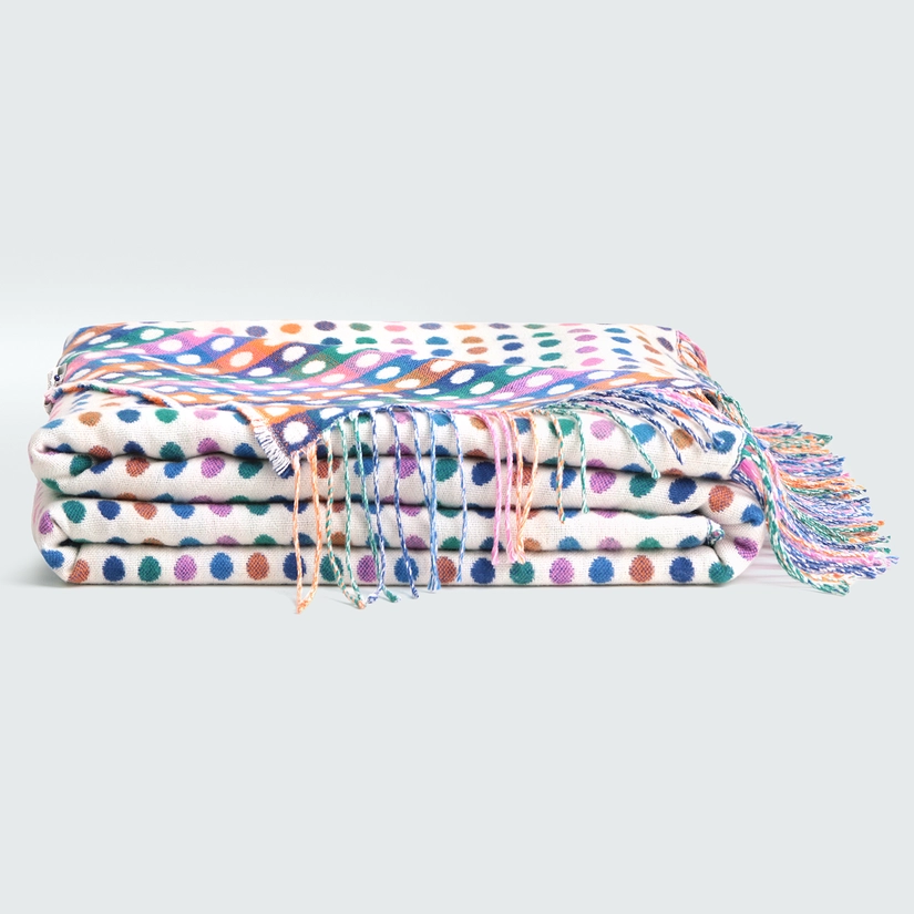 Manta Jacquard com Franjas Viva