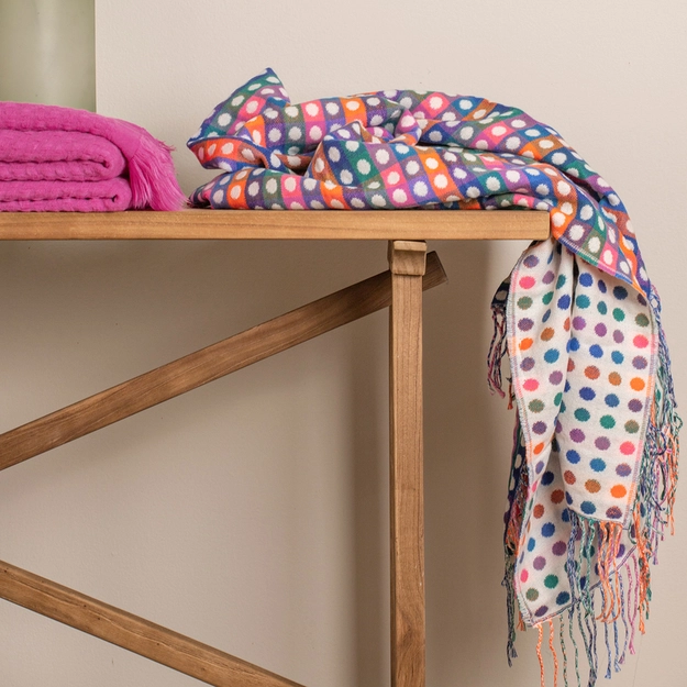 Manta Jacquard com Franjas Viva