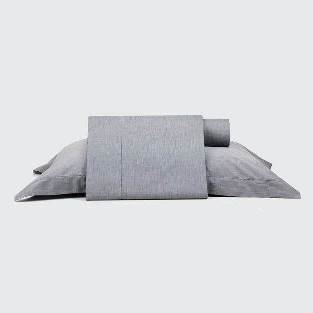 Jogo de Lençol Ponto Ajour Chambray 100% Algodão Tyler