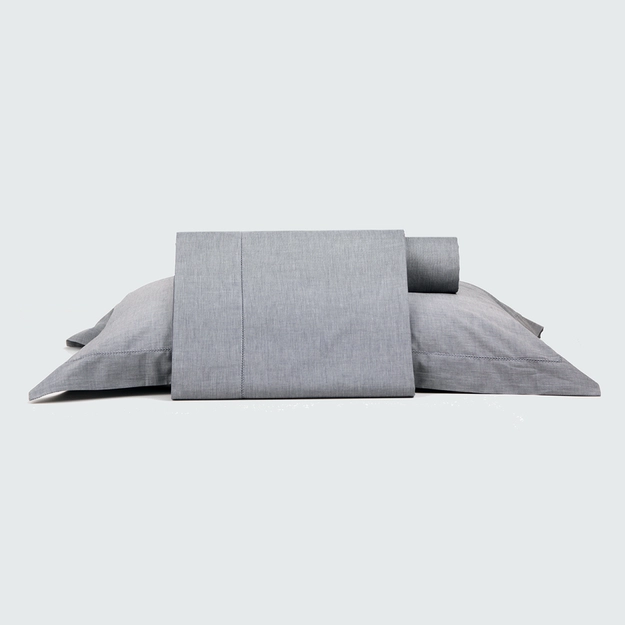 Jogo de Lençol Ponto Ajour Chambray 100% Algodão Tyler