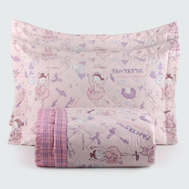 Kit Colcha Percal Petit Girl