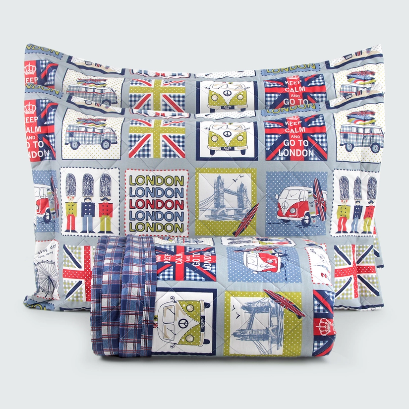 Kit Colcha Percal Petit Boy