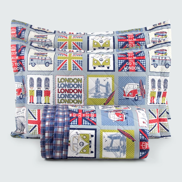Kit Colcha Percal Petit Boy