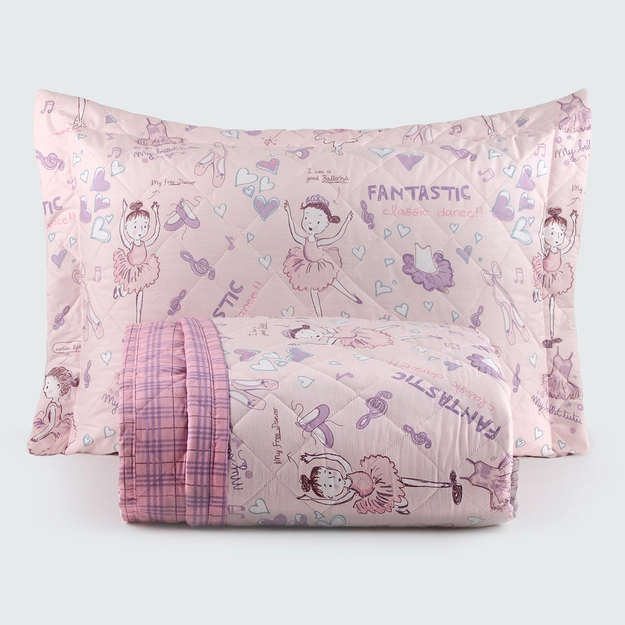 Kit Colcha Percal Petit Girl
