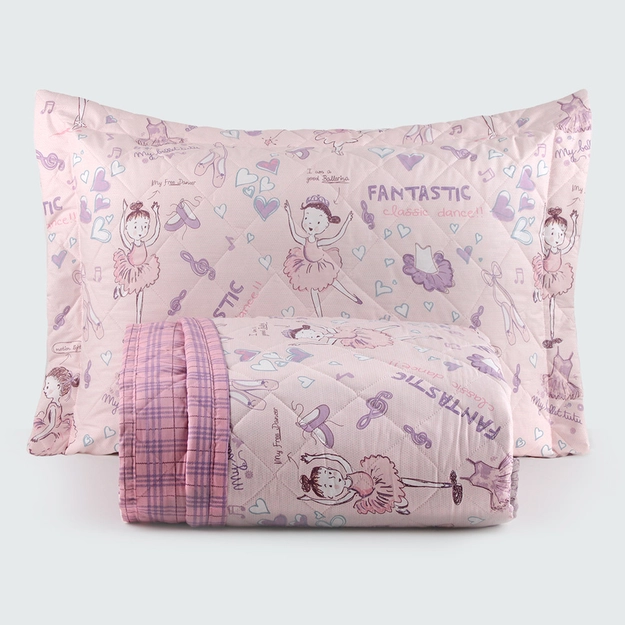 Kit Colcha Percal Petit Girl