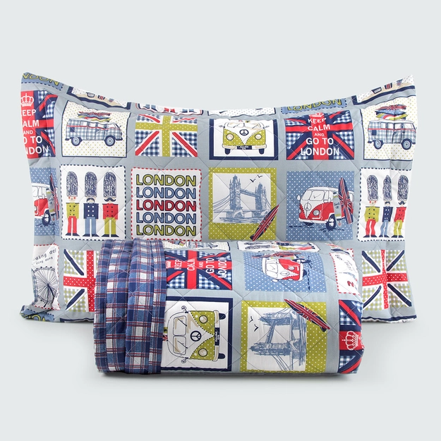 Kit Colcha Percal Petit Boy