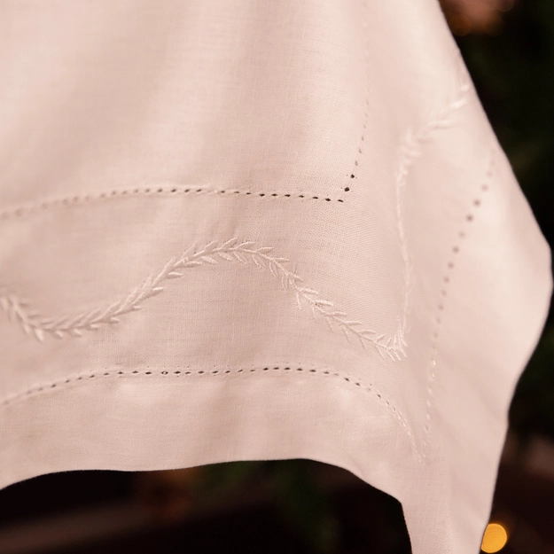 Toalha de Mesa com Bordado Cotton Linen Ciare