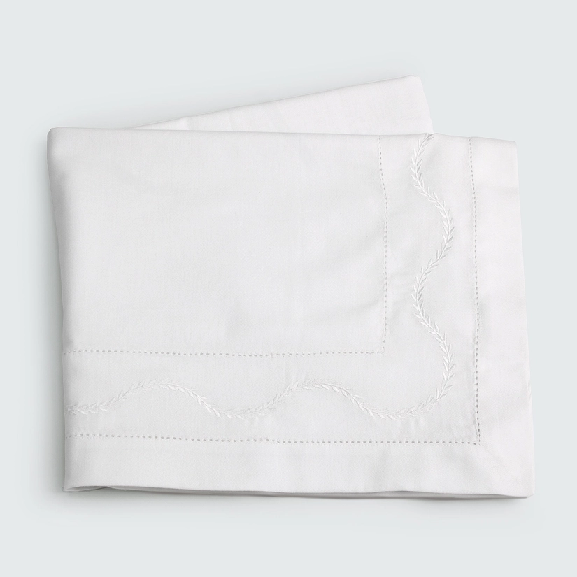Toalha de Mesa com Bordado Cotton Linen Ciare