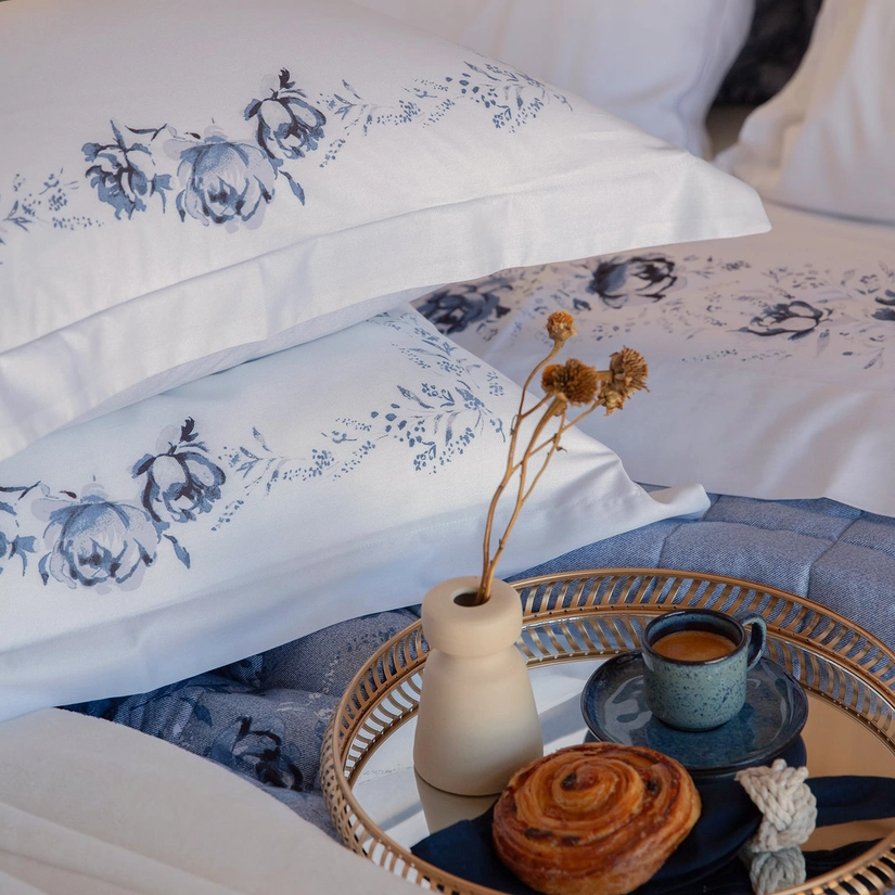 Kit Cama Garden Blue 7 peças